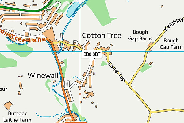 BB8 8BT map - OS VectorMap District (Ordnance Survey)