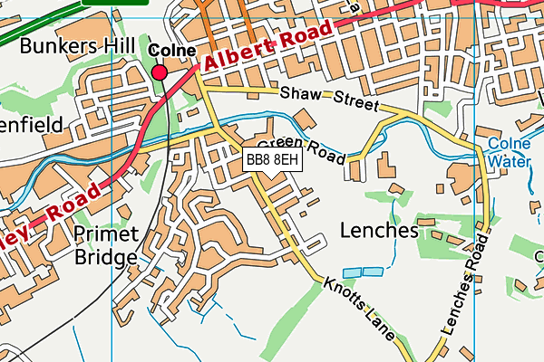 BB8 8EH map - OS VectorMap District (Ordnance Survey)