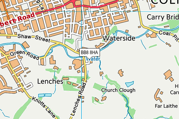 BB8 8HA map - OS VectorMap District (Ordnance Survey)