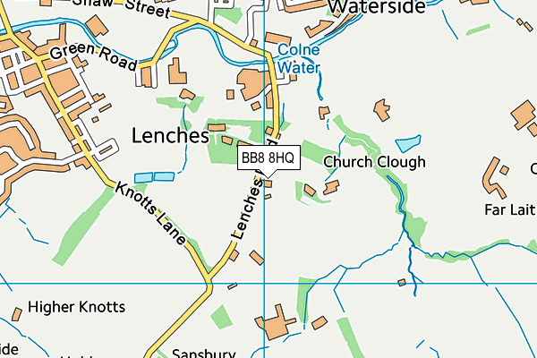 BB8 8HQ map - OS VectorMap District (Ordnance Survey)