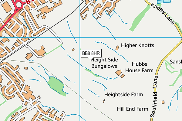 BB8 8HR map - OS VectorMap District (Ordnance Survey)