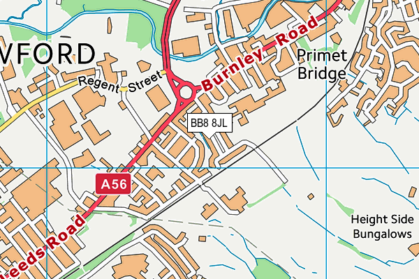 BB8 8JL map - OS VectorMap District (Ordnance Survey)