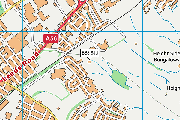 BB8 8JU map - OS VectorMap District (Ordnance Survey)