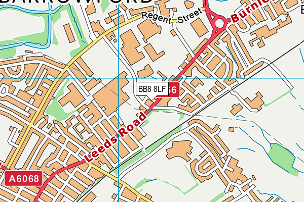 BB8 8LF map - OS VectorMap District (Ordnance Survey)