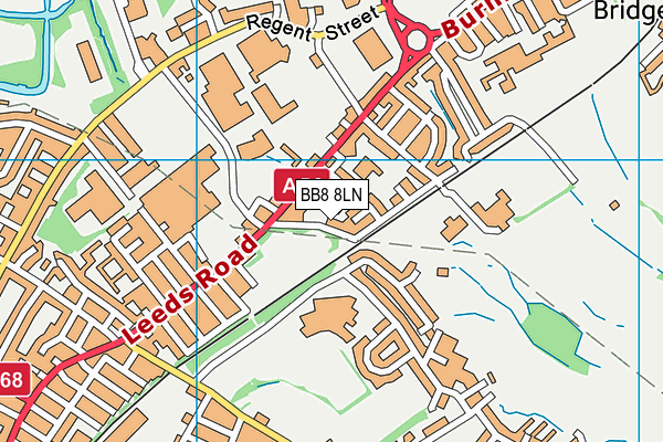 BB8 8LN map - OS VectorMap District (Ordnance Survey)