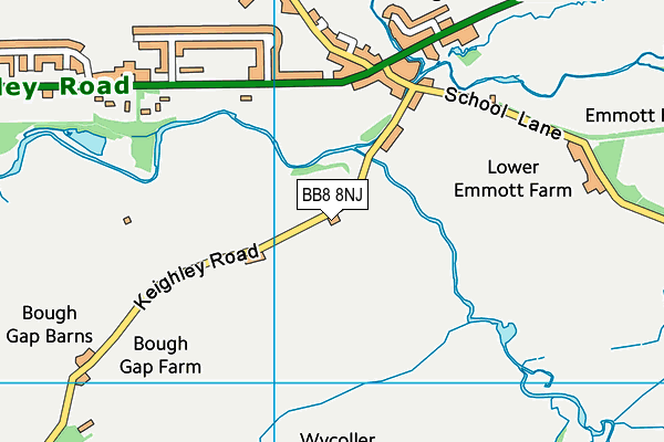BB8 8NJ map - OS VectorMap District (Ordnance Survey)