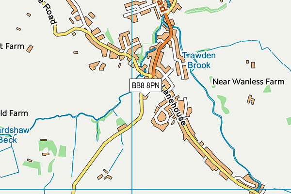 BB8 8PN map - OS VectorMap District (Ordnance Survey)