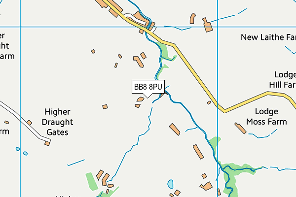BB8 8PU map - OS VectorMap District (Ordnance Survey)