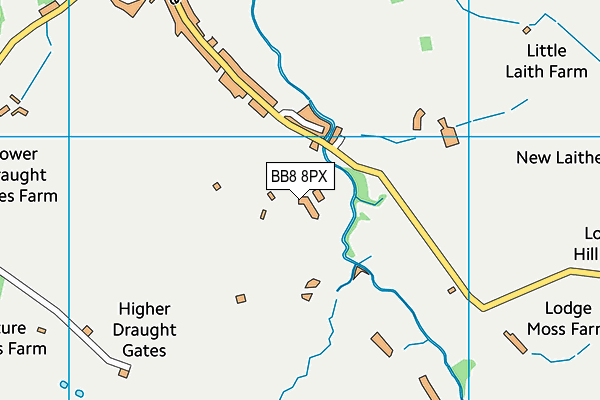 BB8 8PX map - OS VectorMap District (Ordnance Survey)