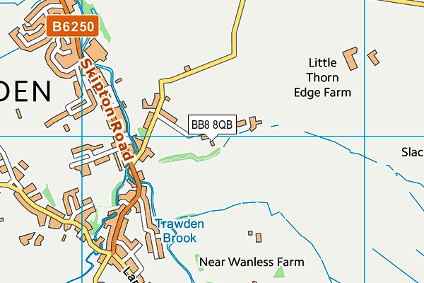 BB8 8QB map - OS VectorMap District (Ordnance Survey)