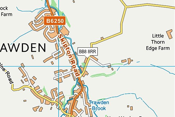 Trawden Recreation Ground map (BB8 8RR) - OS VectorMap District (Ordnance Survey)