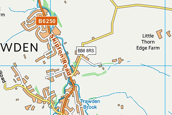 BB8 8RS map - OS VectorMap District (Ordnance Survey)