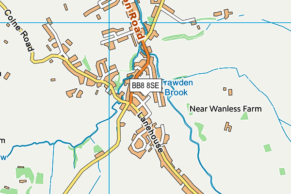 BB8 8SE map - OS VectorMap District (Ordnance Survey)