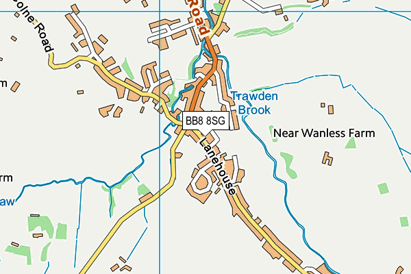 BB8 8SG map - OS VectorMap District (Ordnance Survey)