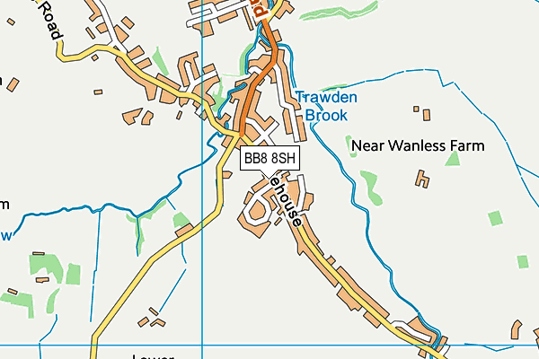 BB8 8SH map - OS VectorMap District (Ordnance Survey)
