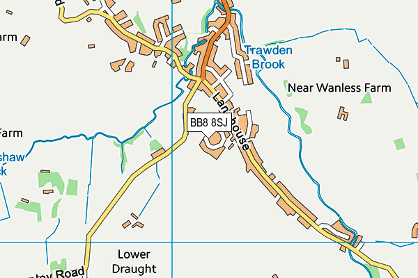 BB8 8SJ map - OS VectorMap District (Ordnance Survey)