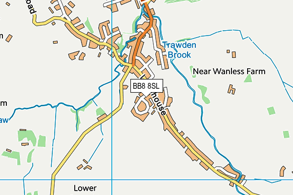 BB8 8SL map - OS VectorMap District (Ordnance Survey)