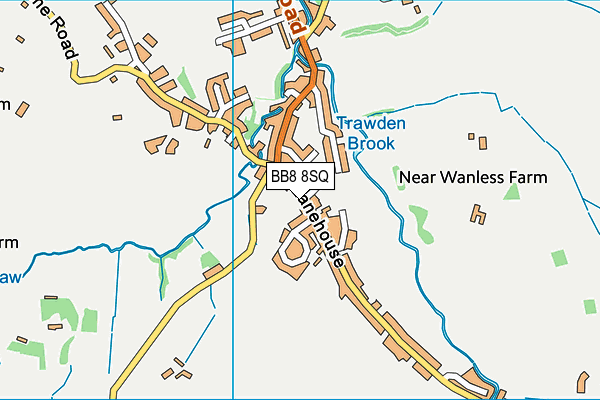 BB8 8SQ map - OS VectorMap District (Ordnance Survey)