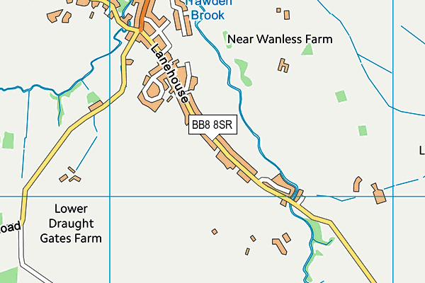 BB8 8SR map - OS VectorMap District (Ordnance Survey)
