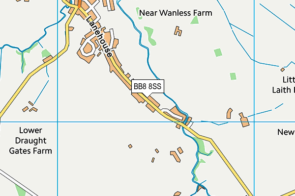BB8 8SS map - OS VectorMap District (Ordnance Survey)