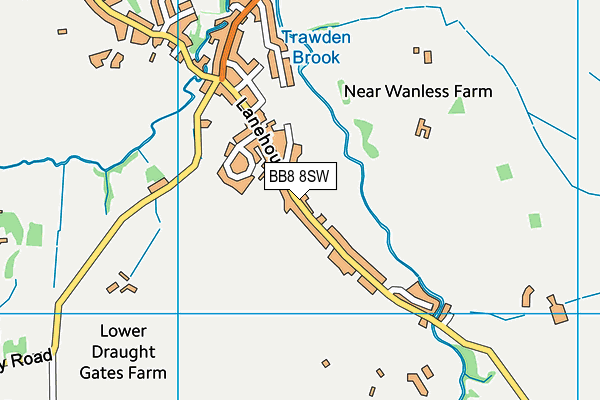 BB8 8SW map - OS VectorMap District (Ordnance Survey)