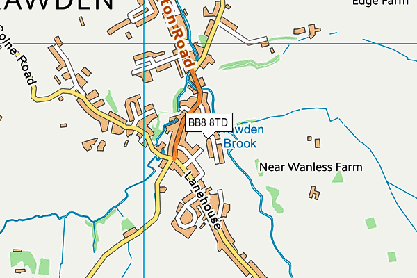 BB8 8TD map - OS VectorMap District (Ordnance Survey)