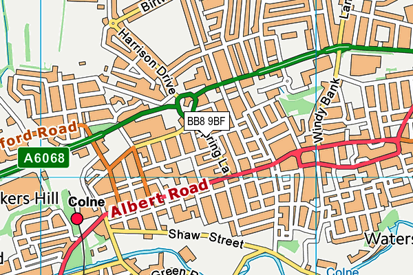 BB8 9BF map - OS VectorMap District (Ordnance Survey)