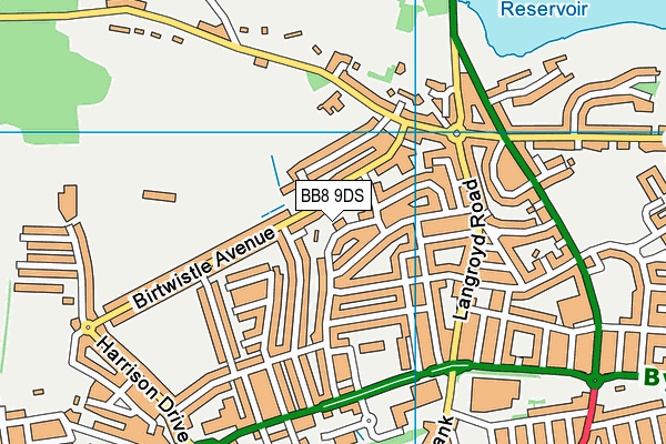 BB8 9DS map - OS VectorMap District (Ordnance Survey)
