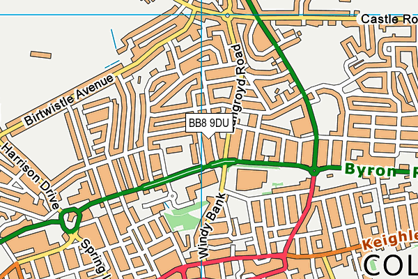 BB8 9DU map - OS VectorMap District (Ordnance Survey)