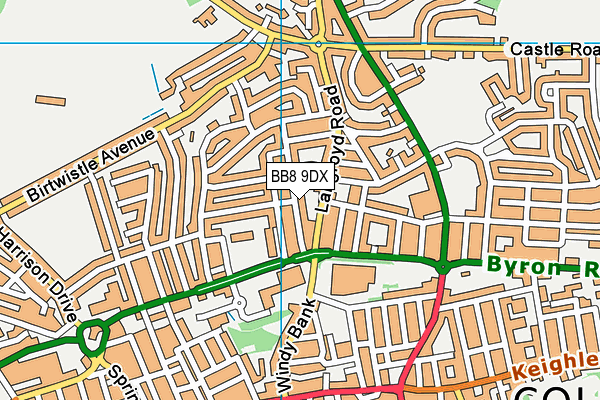 BB8 9DX map - OS VectorMap District (Ordnance Survey)