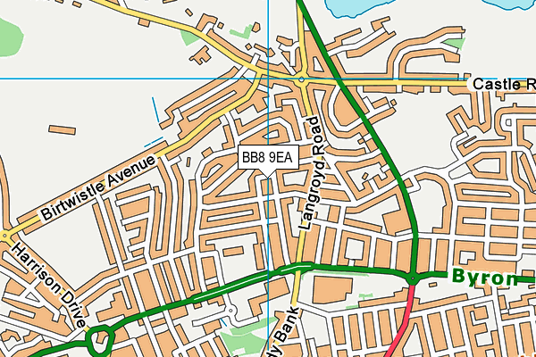 BB8 9EA map - OS VectorMap District (Ordnance Survey)