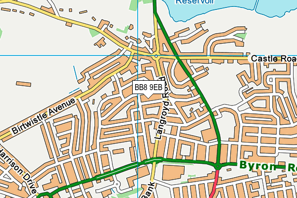 BB8 9EB map - OS VectorMap District (Ordnance Survey)