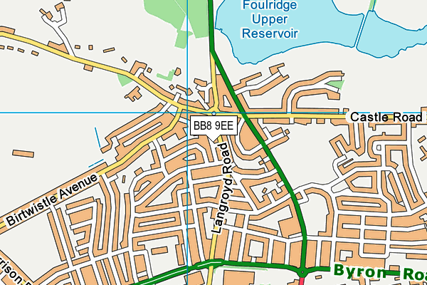 BB8 9EE map - OS VectorMap District (Ordnance Survey)