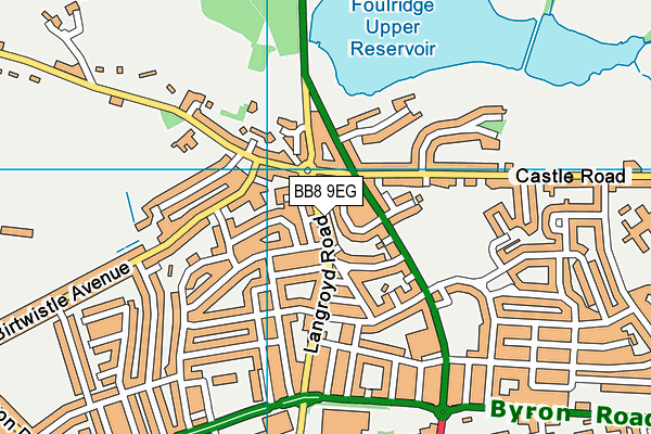 BB8 9EG map - OS VectorMap District (Ordnance Survey)