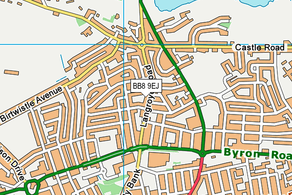BB8 9EJ map - OS VectorMap District (Ordnance Survey)
