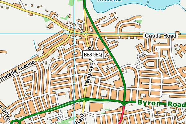 BB8 9EQ map - OS VectorMap District (Ordnance Survey)