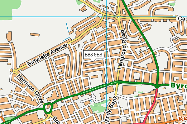 BB8 9ES map - OS VectorMap District (Ordnance Survey)