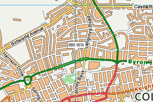 BB8 9EW map - OS VectorMap District (Ordnance Survey)
