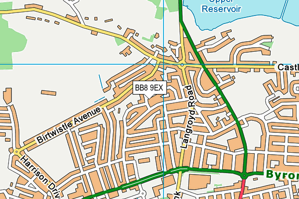 BB8 9EX map - OS VectorMap District (Ordnance Survey)