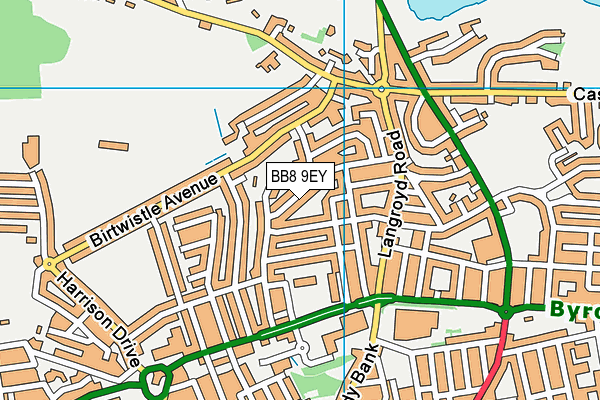 BB8 9EY map - OS VectorMap District (Ordnance Survey)