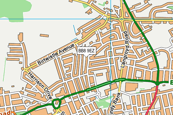 BB8 9EZ map - OS VectorMap District (Ordnance Survey)