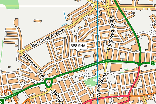 BB8 9HA map - OS VectorMap District (Ordnance Survey)