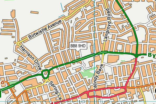 BB8 9HD map - OS VectorMap District (Ordnance Survey)