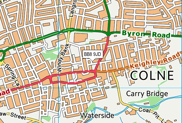 BB8 9JD map - OS VectorMap District (Ordnance Survey)