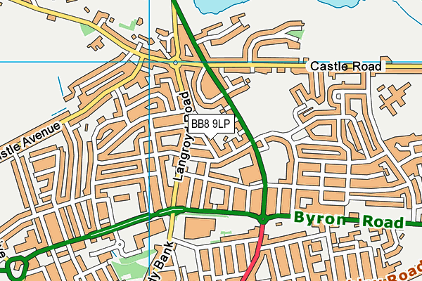 BB8 9LP map - OS VectorMap District (Ordnance Survey)