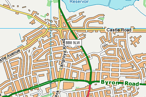 BB8 9LW map - OS VectorMap District (Ordnance Survey)
