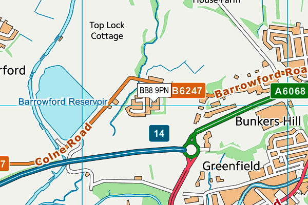 BB8 9PN map - OS VectorMap District (Ordnance Survey)