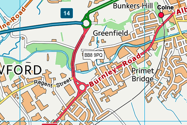 BB8 9PQ map - OS VectorMap District (Ordnance Survey)