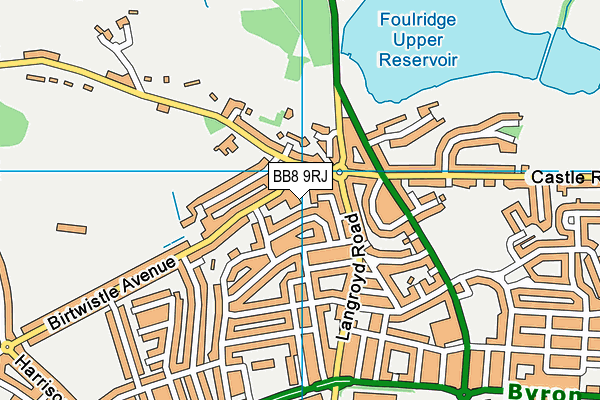 BB8 9RJ map - OS VectorMap District (Ordnance Survey)