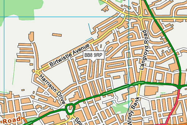 BB8 9RP map - OS VectorMap District (Ordnance Survey)